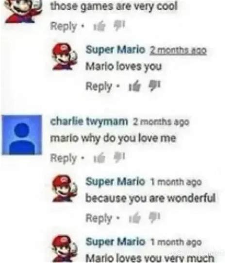 mario loves you very much|mario last meal meme.